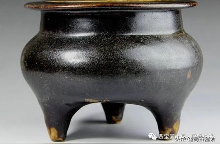 赣州窑黑釉三足香炉：古代艺术的瑰宝