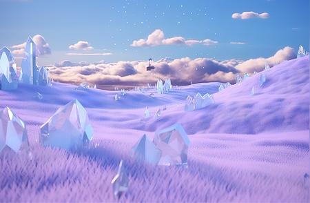 紫色草原的奥秘：探寻水晶石的传说