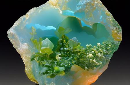 梦幻般的半透明水晶石：自然之美与神秘魅力