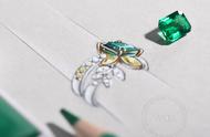 「创意无限」珠宝艺术——《麦浪》系列祖母绿戒指亮相