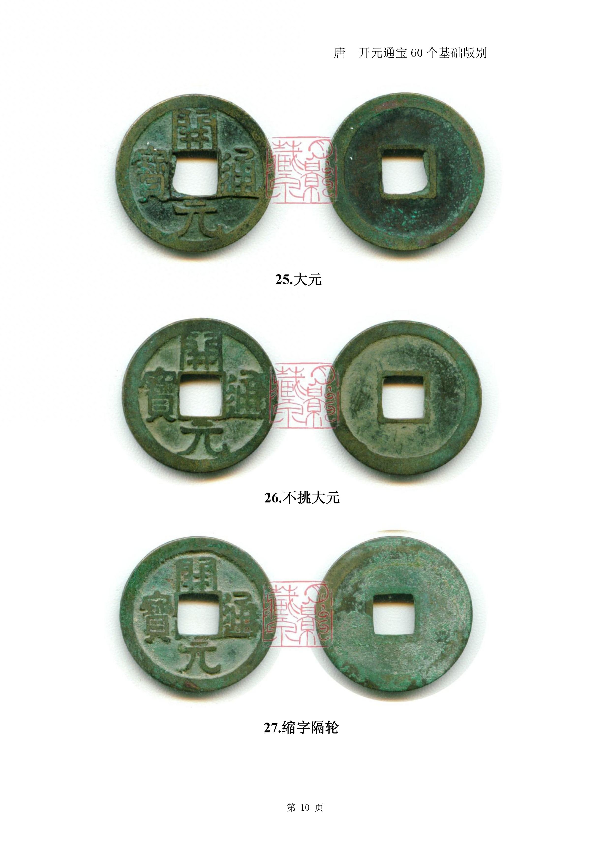 开元通宝60个基础版别